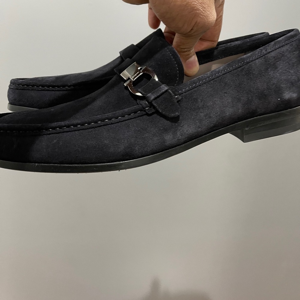 Salvatore Ferragamo Adam Loafers NavyBlue Sz 10.5E - Picture 13 of 15